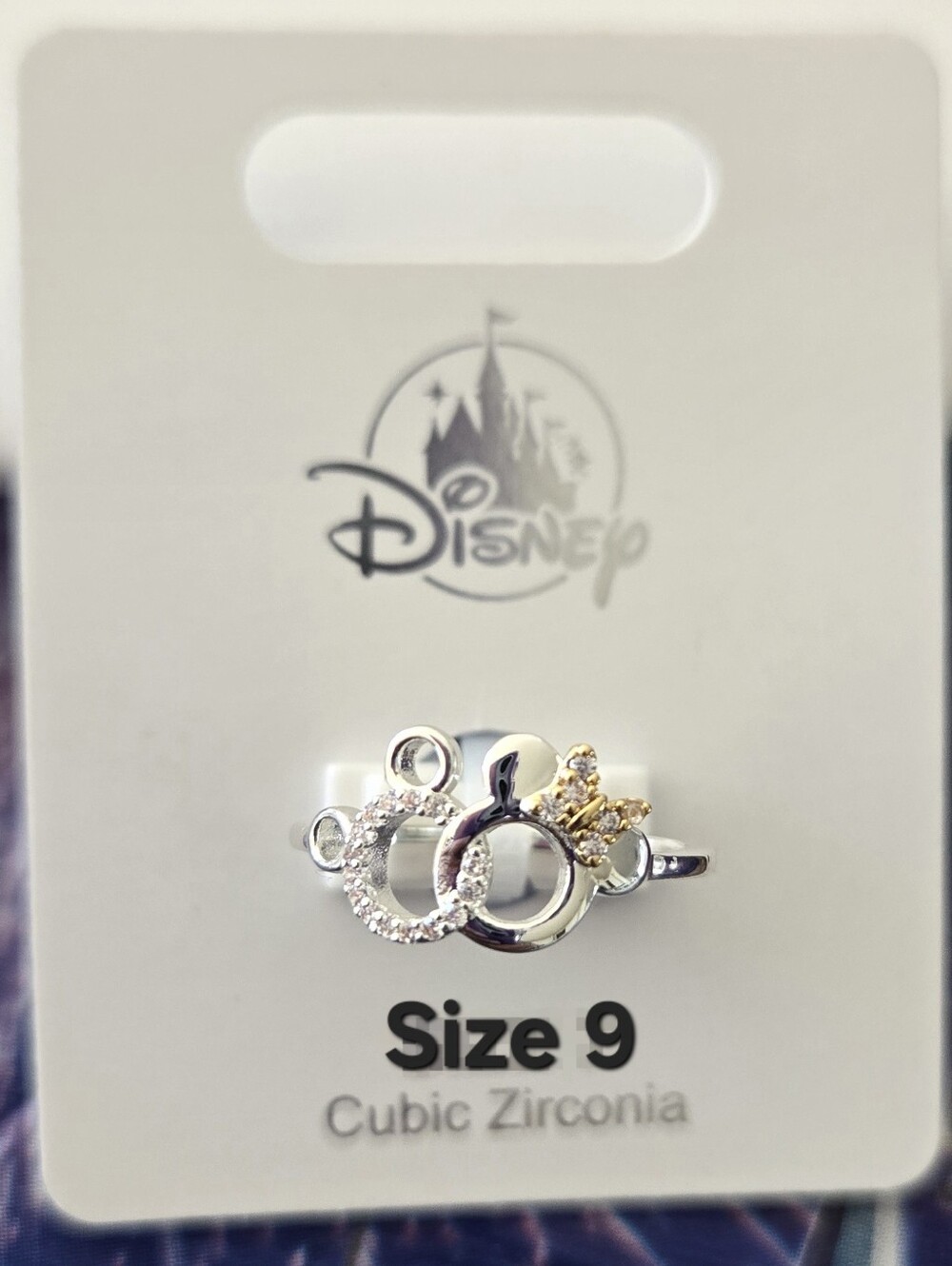 Mickey & Minnie Interlocking Icon Ring – Two-Tone  • Ring Size 9
